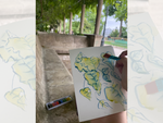 Aquarelle au parc