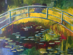 Cours de peinture débutant Happy Paint by Happy Labs avec la peinture Les Nymphéas de Monet, un apéro créatif avec un atelier peinture dans un bar accessible à tous, animé par un artiste dans une ambiance conviviale