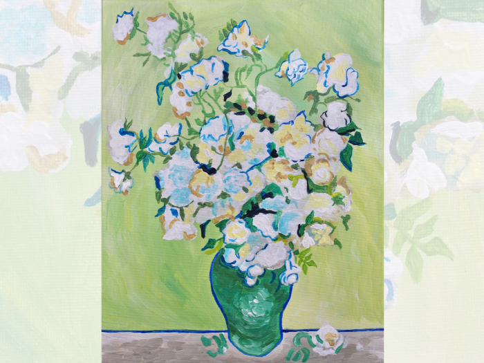 
            
                Charger l&amp;#39;image dans la galerie, Roses blanches de Van Gogh
            
        